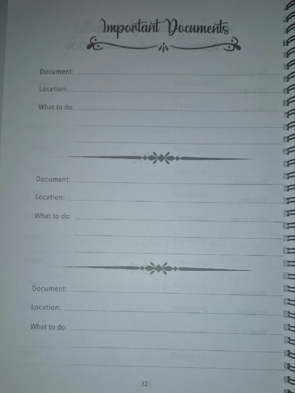 End Of Life Planner Notebook - Black 